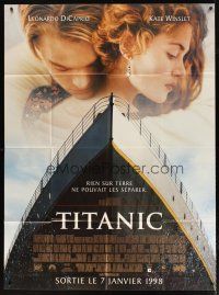 5b487 TITANIC advance French 1p '98 Leonardo DiCaprio, Kate Winslet, directed by James Cameron!