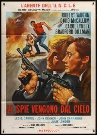 5b042 HELICOPTER SPIES Italian 1p '68 Robert Vaughn, David McCallum, The Man from UNCLE!
