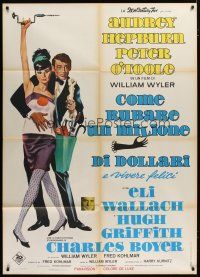 5b047 HOW TO STEAL A MILLION Italian 1p R60s great art of sexy Audrey Hepburn & Peter O'Toole!