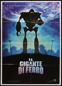 5b049 IRON GIANT Italian 1p '99 animated modern classic, cool cartoon robot image!