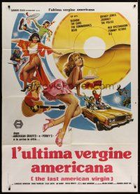 5b056 LAST AMERICAN VIRGIN Italian 1p '83 Blondie, The Cars, Devo, teen comedy, different art!