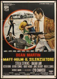 5b099 SILENCERS Italian 1p '66 different art of Dean Martin with machine gun + the Slaygirls!