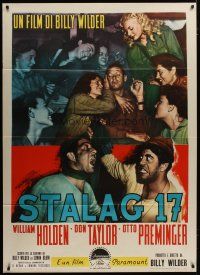 5b103 STALAG 17 Italian 1p '53 William Holden, Robert Strauss, Billy Wilder classic, different!