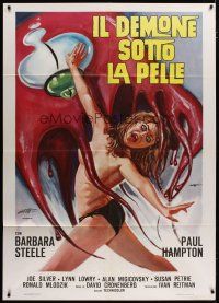 5b115 THEY CAME FROM WITHIN Italian 1p '76 completely different Brini art of terrified naked girl!