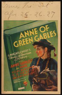 5b529 ANNE OF GREEN GABLES WC '34 Anne Shirley in L.M. Montgomery's classic of Canadian literature!
