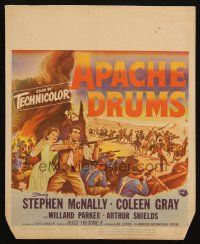 5b530 APACHE DRUMS WC '51 Val Lewton's last, art of Stephen McNally & Coleen Gray!