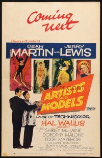 5b534 ARTISTS & MODELS WC '55 Dean Martin & Jerry Lewis, sexy Shirley MacLaine!
