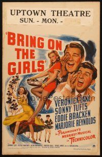 5b570 BRING ON THE GIRLS WC '44 Veronica Lake, Sonny Tufts & Eddie Bracken, sexy dancers!