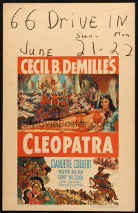 5b583 CLEOPATRA WC R52 sexy Claudette Colbert as the Princess of the Nile, Cecil B. DeMille