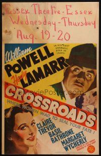 5b593 CROSSROADS WC '42 great close up of William Powell & sexy Hedy Lamarr!