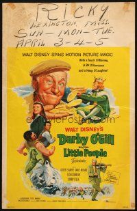 5b597 DARBY O'GILL & THE LITTLE PEOPLE WC '59 Disney, Sean Connery, it's leprechaun magic!