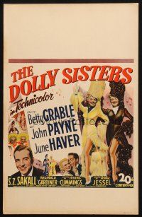 5b607 DOLLY SISTERS WC '45 stone litho of sexy entertainers Betty Grable & June Haver!