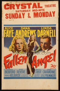 5b621 FALLEN ANGEL WC '45 Preminger, pretty Alice Faye, Dana Andrews, sexy bad girl Linda Darnell!