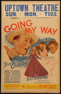 5b646 GOING MY WAY WC '44 Bing Crosby, Rise Stevens & Barry Fitzgerald in Leo McCarey's classic!