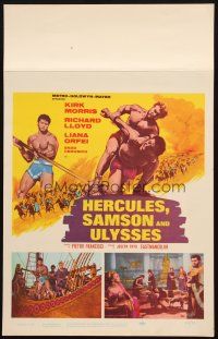 5b673 HERCULES, SAMSON, & ULYSSES WC '65 Pietro Francisci sword & sandal action, gladiator art!