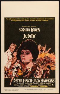 5b703 JUDITH WC '66 Daniel Mann directed, artwork of sexiest Sophia Loren & Peter Finch!