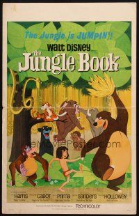 5b705 JUNGLE BOOK WC '67 Walt Disney cartoon classic, great image of Mowgli & friends!
