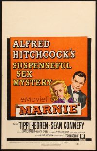 5b754 MARNIE WC '64 Sean Connery & Tippi Hedren in Alfred Hitchcock's suspenseful sex mystery!