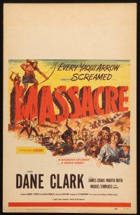 5b758 MASSACRE WC '56 Dane Clark, Native Americans, a woman's revenge, a man's greed!
