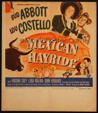 5b762 MEXICAN HAYRIDE WC '48 matador Bud Abbott & Lou Costello in Mexico, great art!