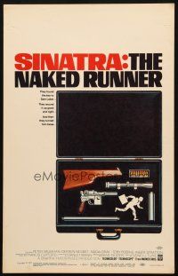 5b779 NAKED RUNNER WC '67 Frank Sinatra, cool image of sniper rifle gun dismantled in suitcase!