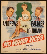 5b784 NO MINOR VICES WC '48 Dana Andrews, sexy Lilli Palmer The Body and Soul Girl, Louis Jourdan!