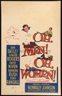 5b788 OH MEN OH WOMEN WC '57 Dan Dailey, Ginger Rogers, David Niven, Barbara Rush