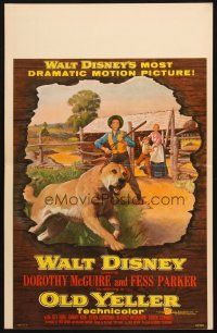 5b789 OLD YELLER WC '57 Dorothy McGuire, Fess Parker, art of Walt Disney's most classic canine!