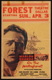 5b794 ON THE WATERFRONT WC '54 directed by Elia Kazan, close up of Marlon Brando!
