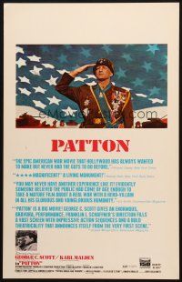 5b807 PATTON WC '70 General George C. Scott, Franklin J. Schaffner World War II classic!