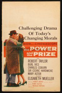 5b819 POWER & THE PRIZE WC '56 Robert Taylor, Elisabeth Mueller, drama of today's changing morals!