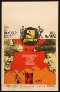 5b840 RIDE THE HIGH COUNTRY WC '62 Randolph Scott & Joel McCrea have a showdown in the High Sierra