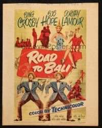 5b846 ROAD TO BALI WC '52 Bing Crosby, Bob Hope & sexy Dorothy Lamour in Indonesia!
