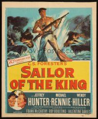 5b855 SAILOR OF THE KING WC '53 Roy Boulting, Jeff Hunter, Michael Rennie, C.S. Forester