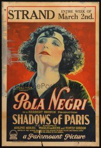 5b870 SHADOWS OF PARIS WC '24 Pola Negri marries rich, but her past returns to haunt her!