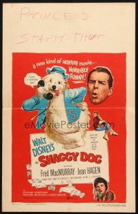 5b871 SHAGGY DOG WC '59 Disney, Fred MacMurray in the funniest sheep dog story ever told!