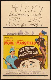 5b873 SHERIFF OF FRACTURED JAW WC '59 sexy burlesque Jayne Mansfield, sheriff Kenneth More!