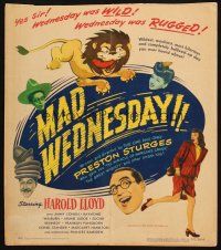 5b878 SIN OF HAROLD DIDDLEBOCK WC R50 Preston Sturges, Harold Lloyd & lion, Mad Wednesday!