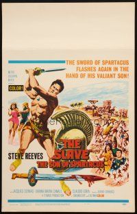 5b882 SLAVE WC '63 Il Figlio di Spartacus, art of Steve Reeves as the son of Spartacus!