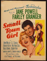 5b883 SMALL TOWN GIRL WC '53 Jane Powell, Farley Granger, super sexy Ann Miller's legs!