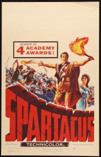 5b891 SPARTACUS WC '61 classic Stanley Kubrick & Kirk Douglas epic, cool gladiator artwork!