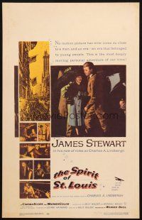 5b892 SPIRIT OF ST. LOUIS WC '57 James Stewart as aviator Charles Lindbergh, Billy Wilder