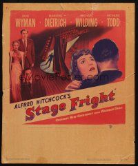 5b894 STAGE FRIGHT WC '50 Marlene Dietrich, Jane Wyman, directed by Alfred Hitchcock!