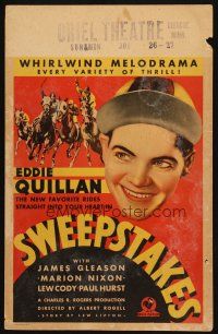 5b904 SWEEPSTAKES WC '31 jockey Eddie Quillan is the new favorite who rides straight to your heart