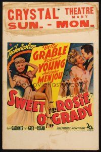 5b906 SWEET ROSIE O'GRADY WC '43 full-length image of sexy Betty Grable & c/u with Robert Young!