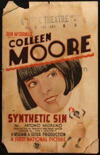 5b907 SYNTHETIC SIN WC '29 art of pretty small town actress Colleen Moore & in blackface!