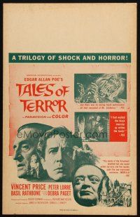 5b909 TALES OF TERROR Benton WC '62 great images of Peter Lorre, Vincent Price & Basil Rathbone!