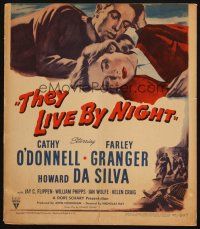 5b927 THEY LIVE BY NIGHT WC '48 Nicholas Ray film noir classic, different & ultra rare!