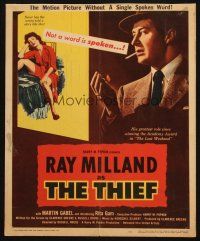 5b929 THIEF WC '52 Ray Milland & Rita Gam filmed entirely without any dialogue!