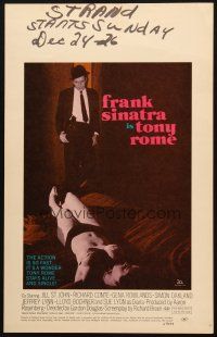 5b950 TONY ROME WC '67 detective Frank Sinatra w/gun & sexy near-naked girl on bed!